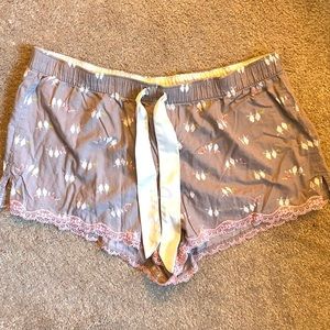 Victoria’s Secret pajama shorts with bird print